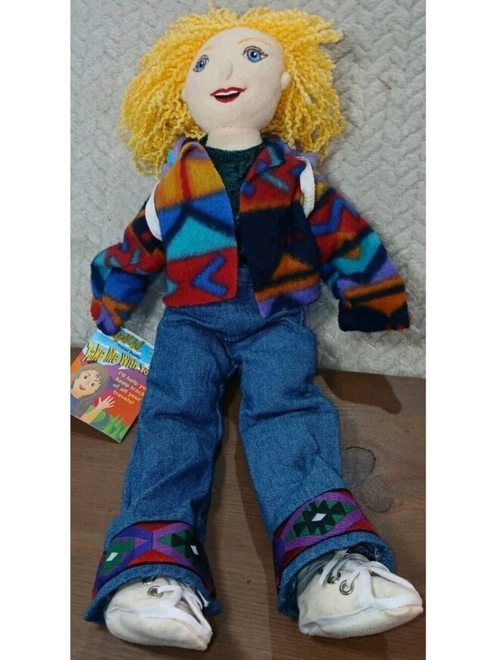 Trip Kid Travel Buddy - 16" Plush w/ Passport & 3 Journals - RARE NEW Vintage